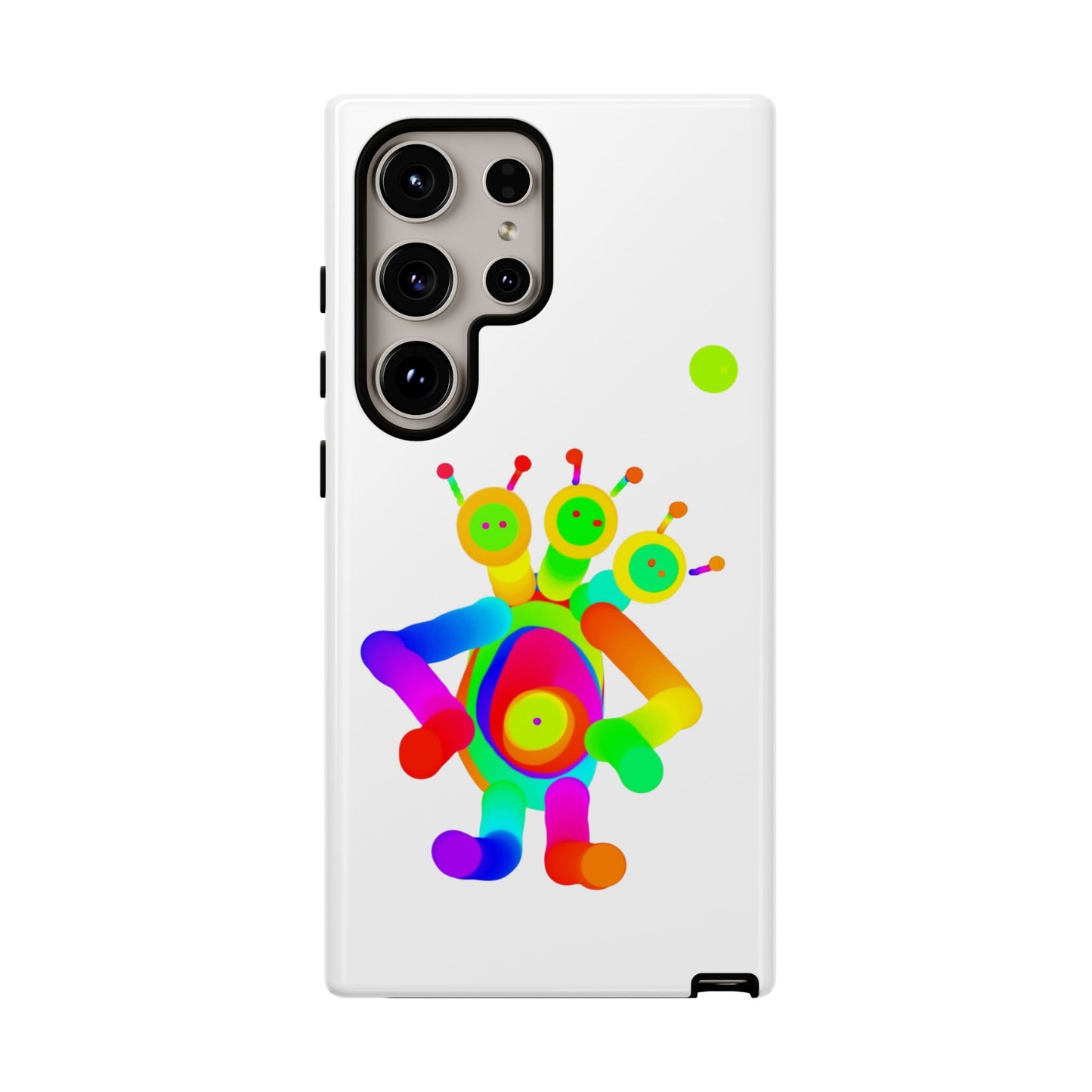 Three Headed Martian with Green Moon / Phone Cases