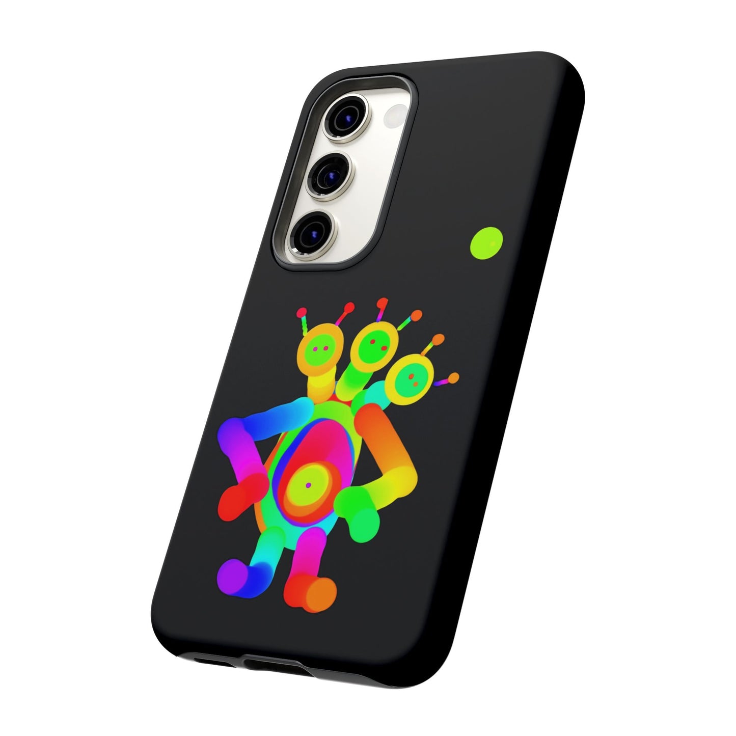 Three Headed Martian with Green Moon / Phone Cases