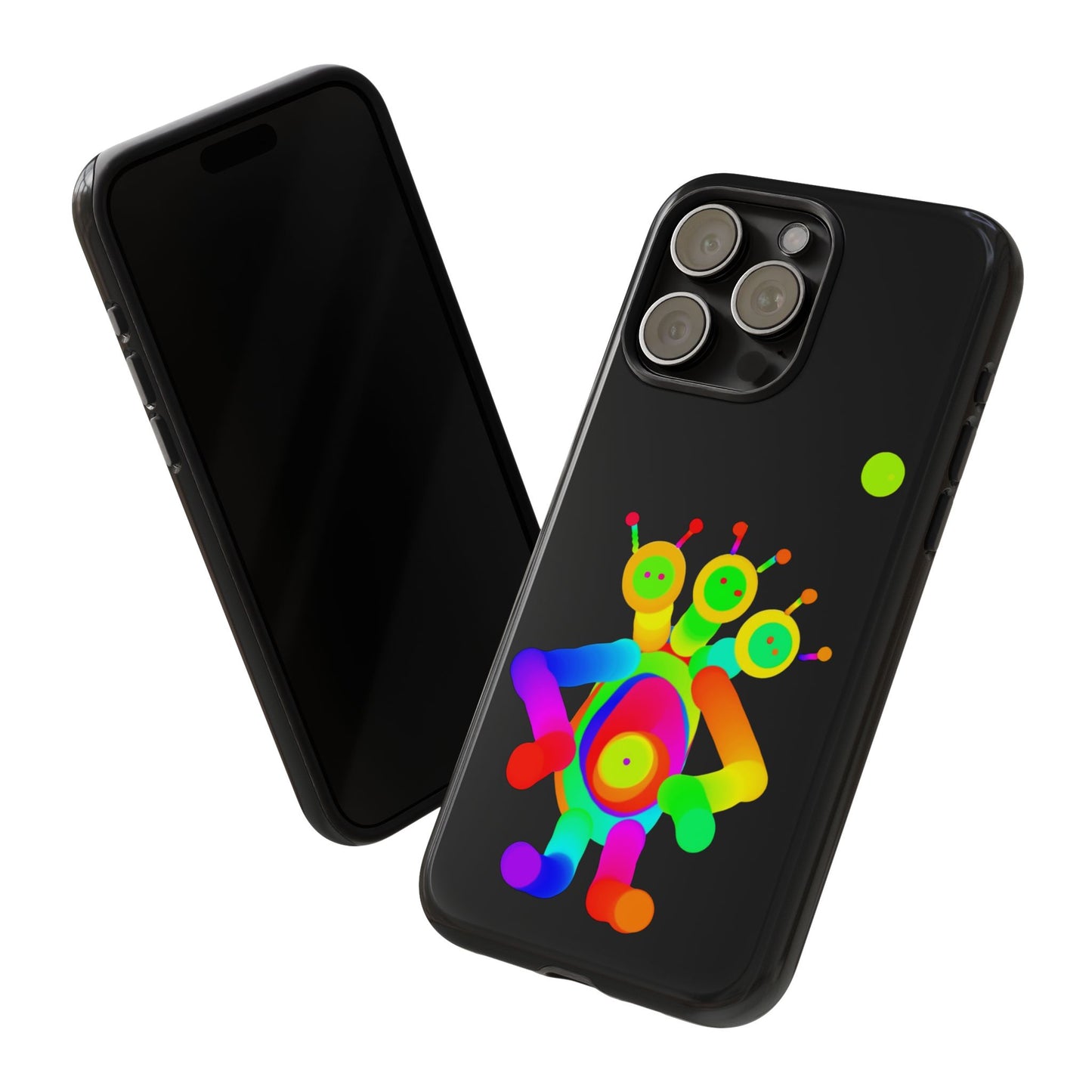 Three Headed Martian with Green Moon / Phone Cases