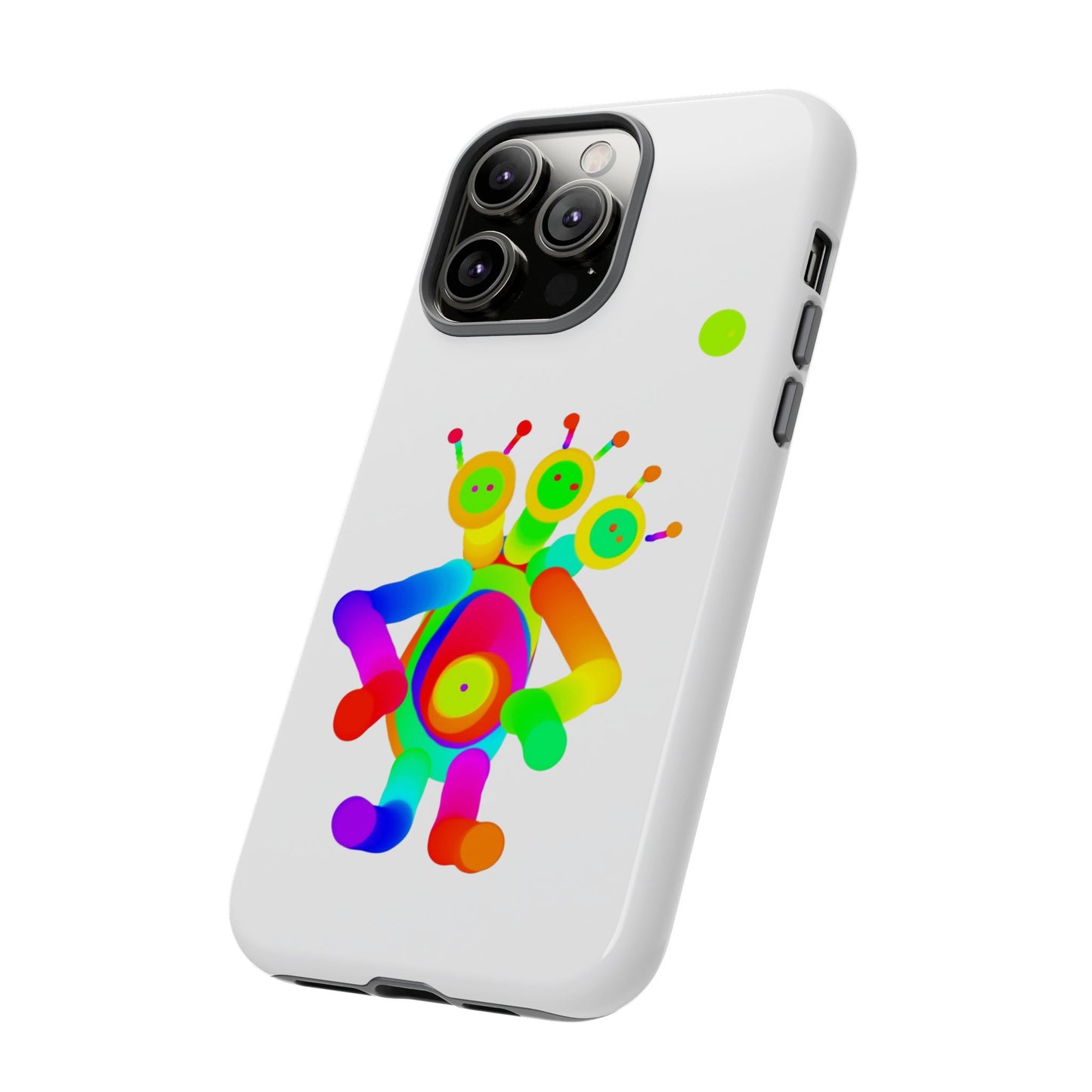 Three Headed Martian with Green Moon / Phone Cases