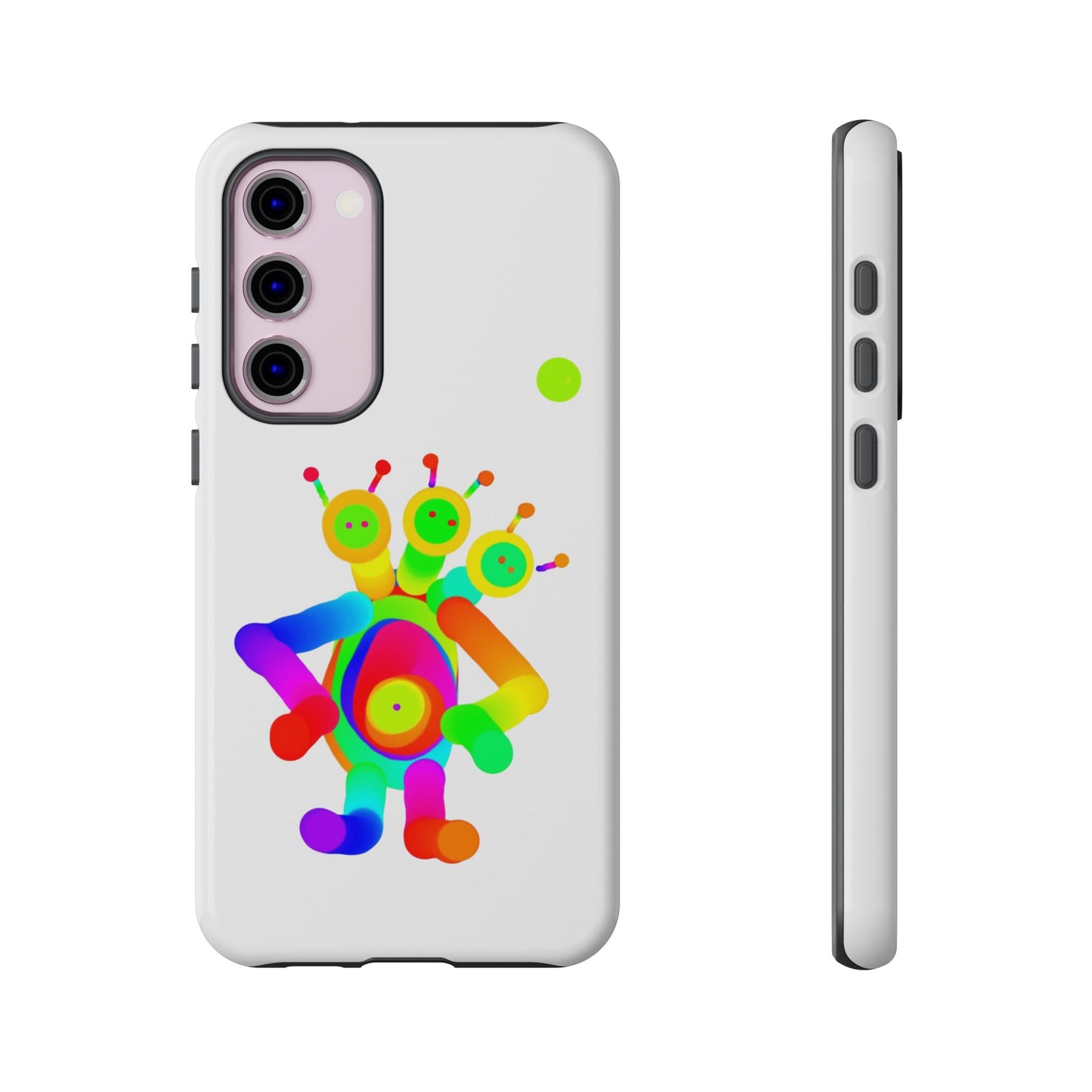 Three Headed Martian with Green Moon / Phone Cases