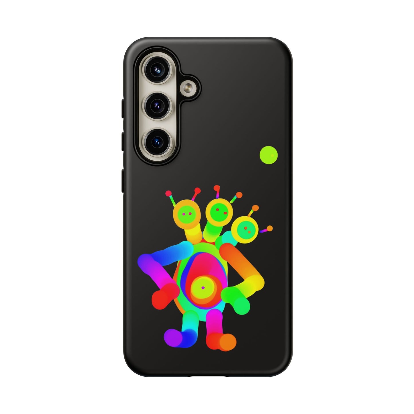 Three Headed Martian with Green Moon / Phone Cases