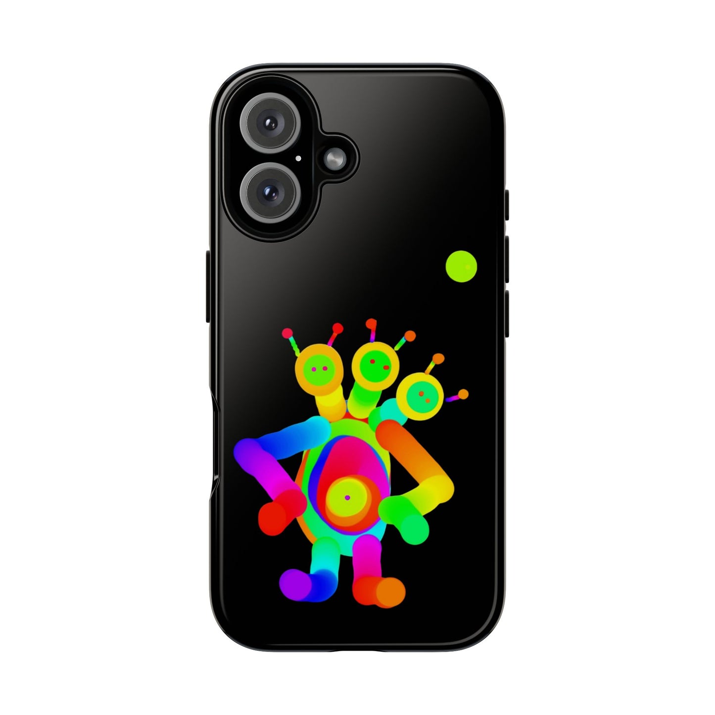 Three Headed Martian with Green Moon / Phone Cases