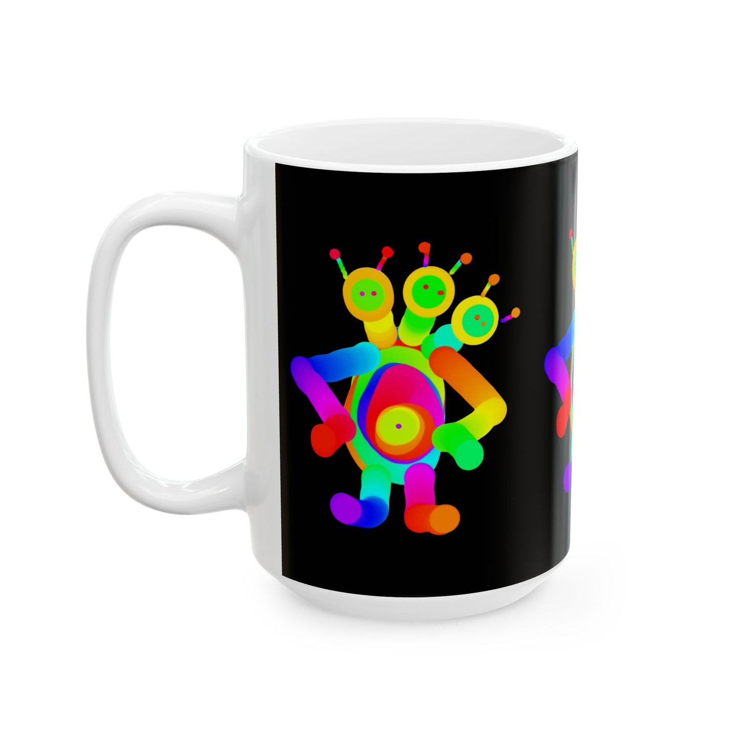Three Headed Martian Ceramic Mug, (11oz, 15oz)