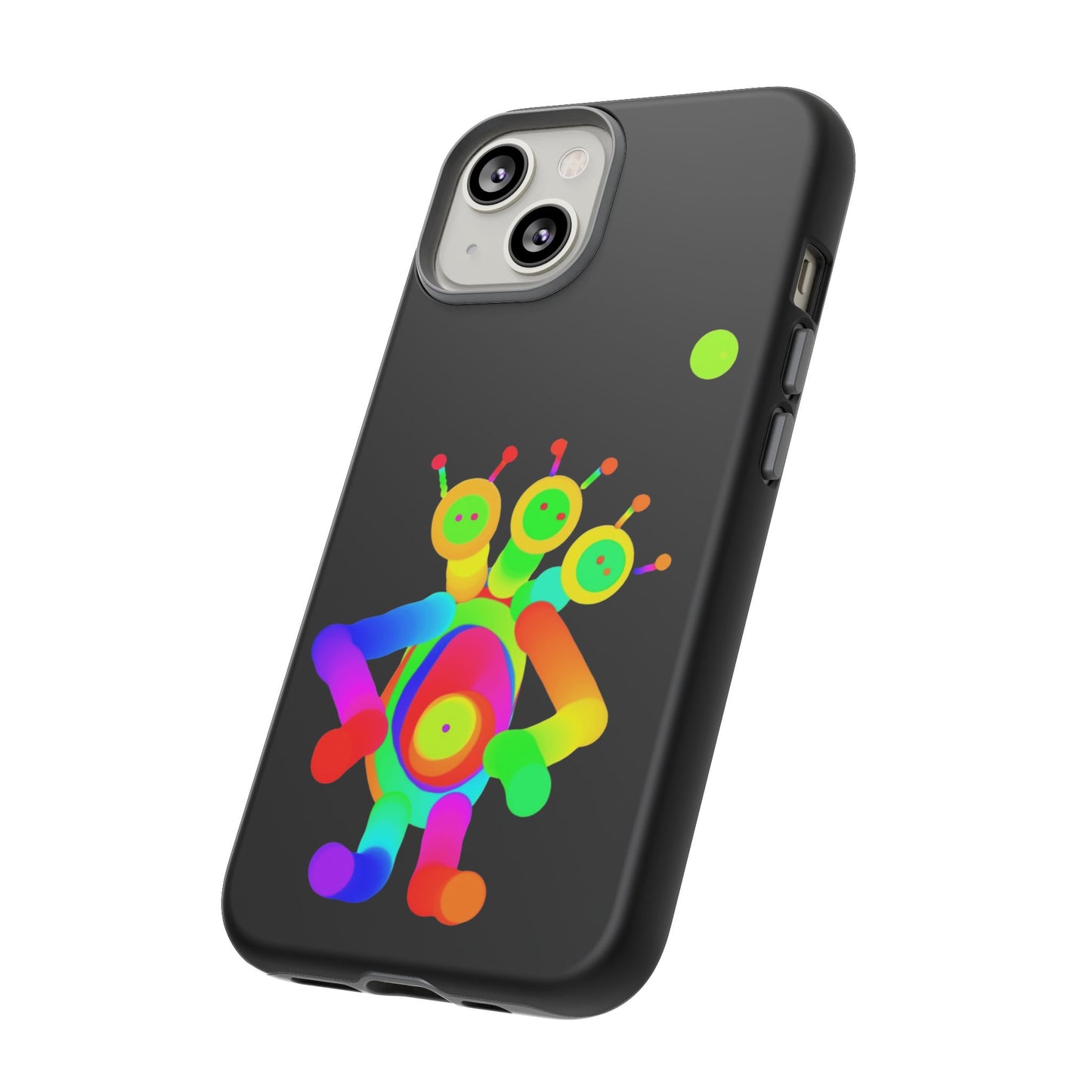 Three Headed Martian with Green Moon / Phone Cases