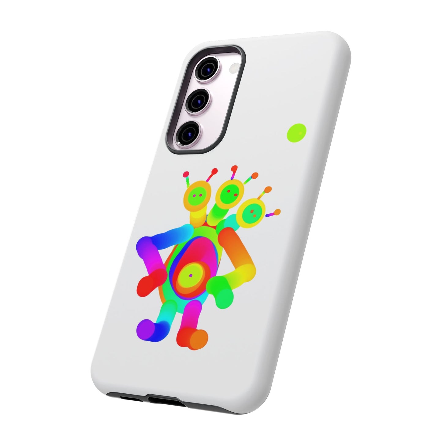 Three Headed Martian with Green Moon / Phone Cases