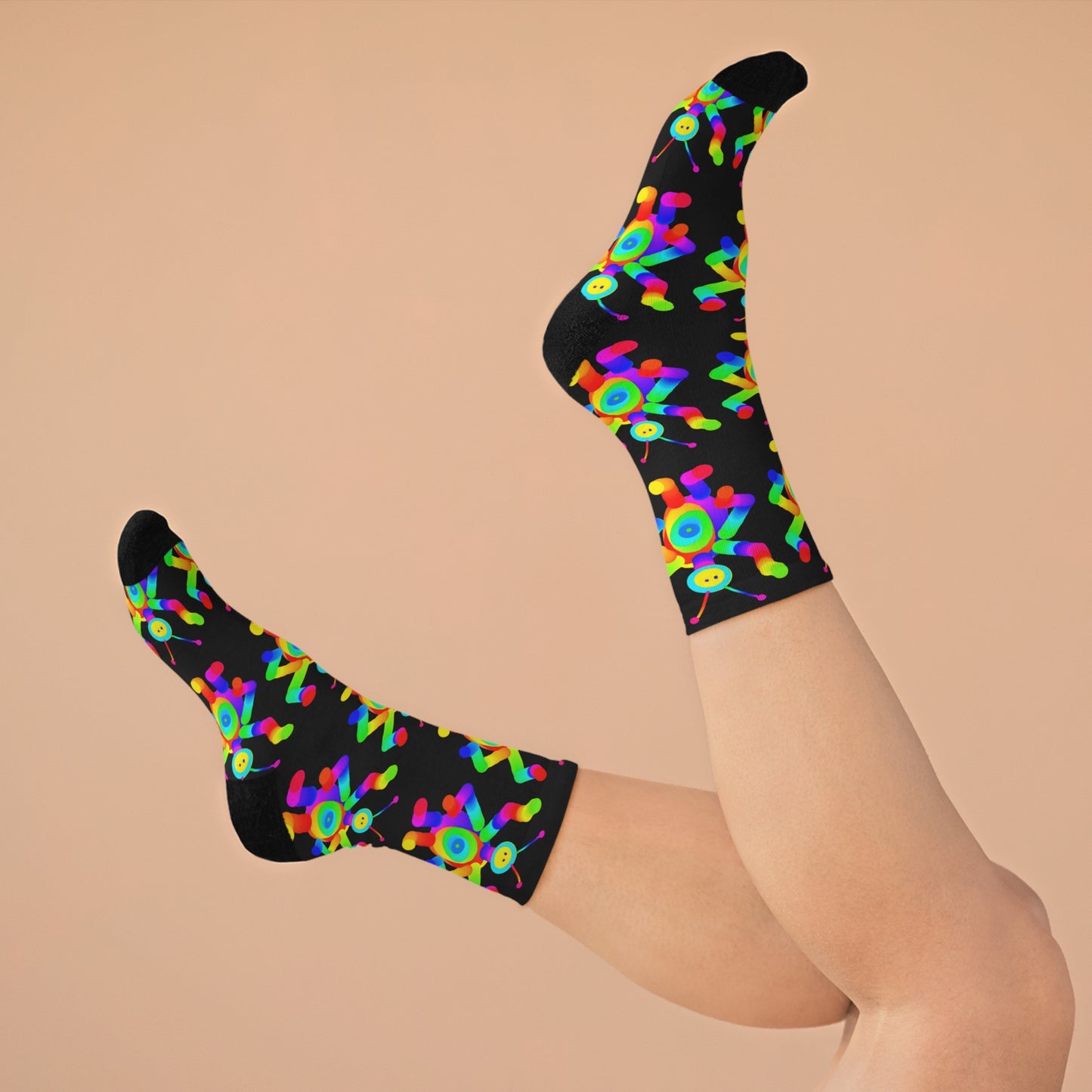 Four Armed Martian / Black / Recycled Poly Socks