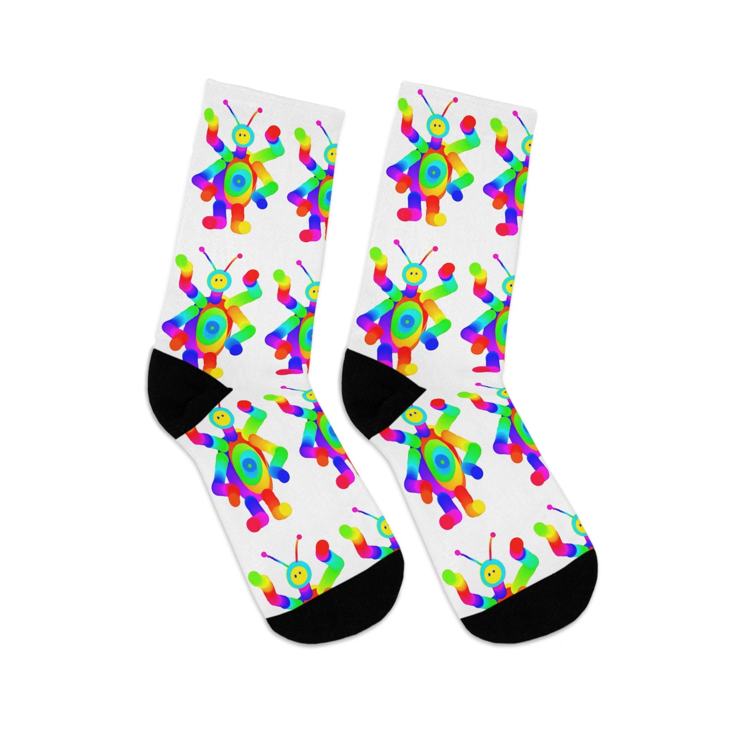 Four Armed Martian / White / Recycled Poly Socks