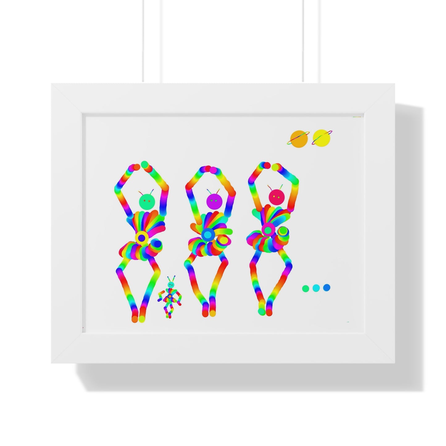3 Martian Ballerinas / Framed Horizontal Poster