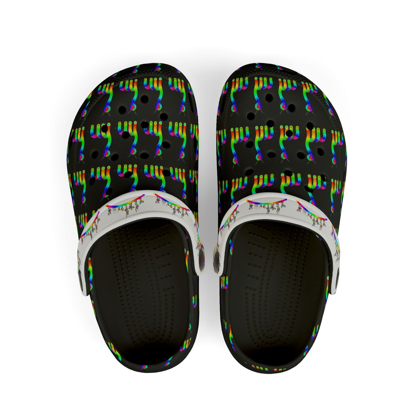 Marty Martians Critter in Black / Kid's EVA Foam Clogs (AOP)