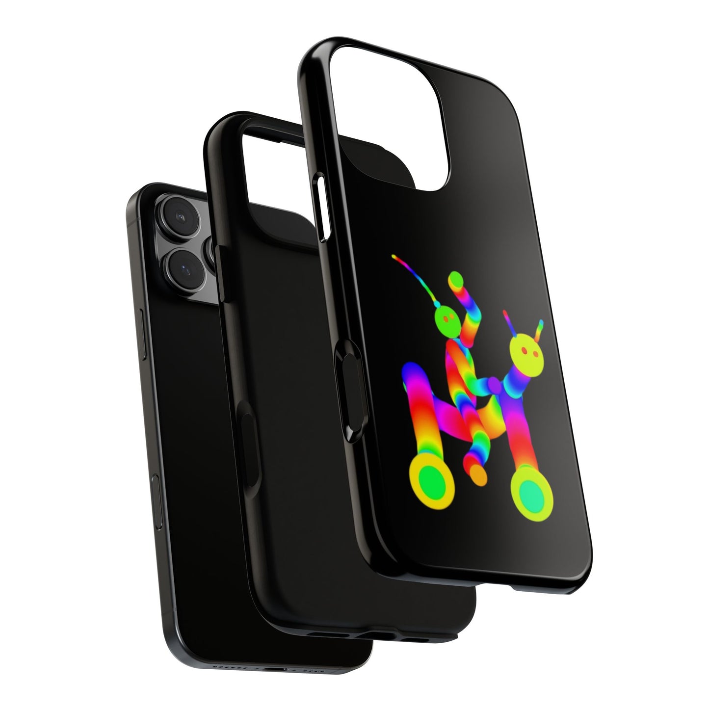 Marty Martians Riding Robot in Black  / Phone Cases