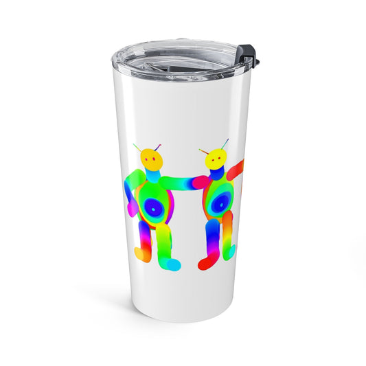 4 Marty Martian Buddies  White Tumbler 20oz