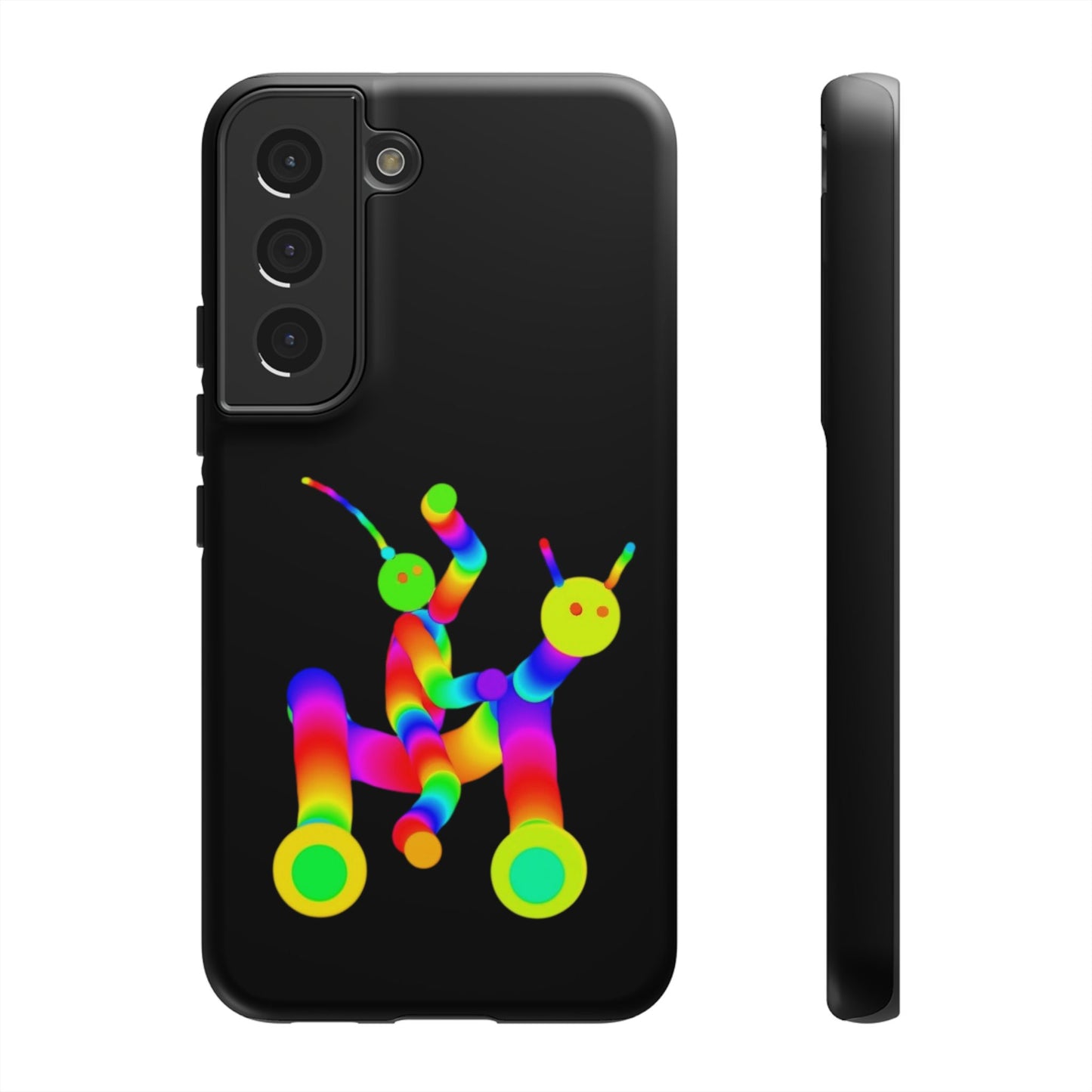 Marty Martians Riding Robot in Black  / Phone Cases
