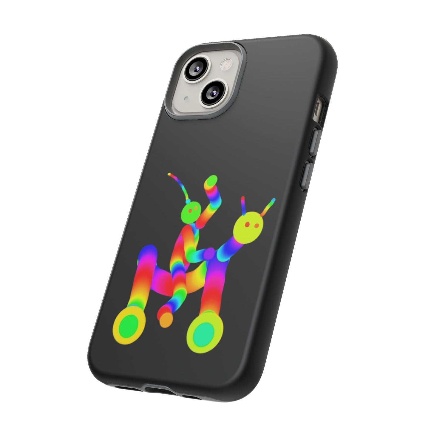 Marty Martians Riding Robot in Black  / Phone Cases