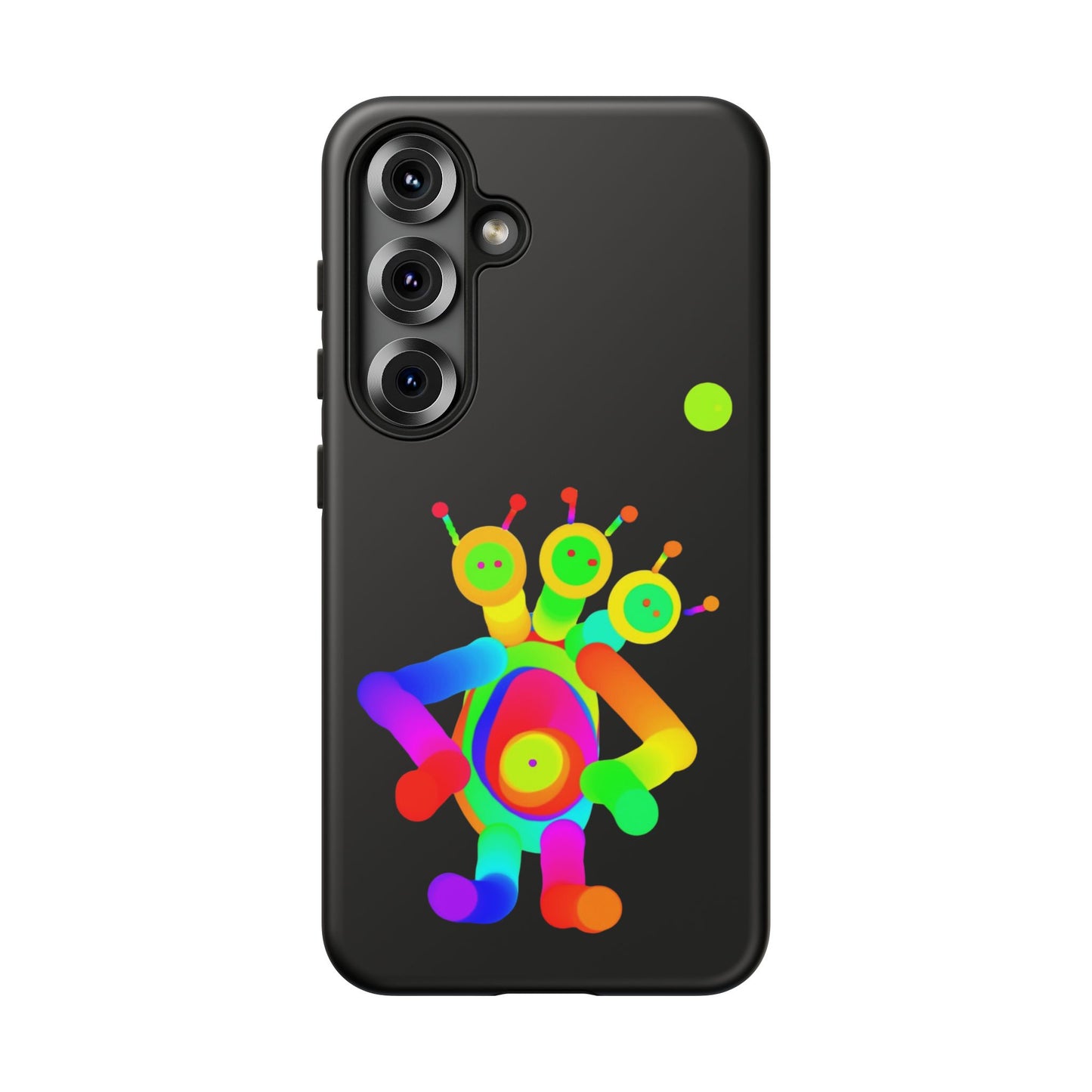 Three Headed Martian with Green Moon / Phone Cases