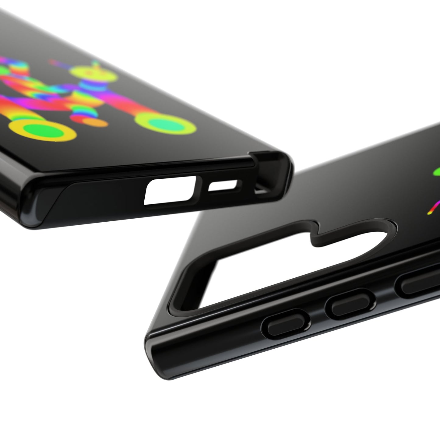 Marty Martians Riding Robot in Black  / Phone Cases