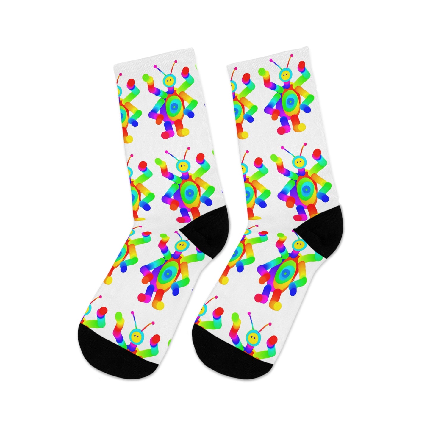 Four Armed Martian / White / Recycled Poly Socks