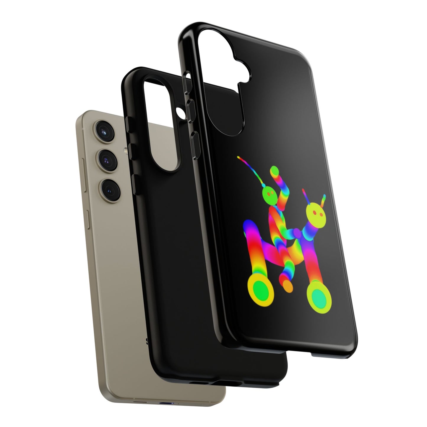 Marty Martians Riding Robot in Black  / Phone Cases
