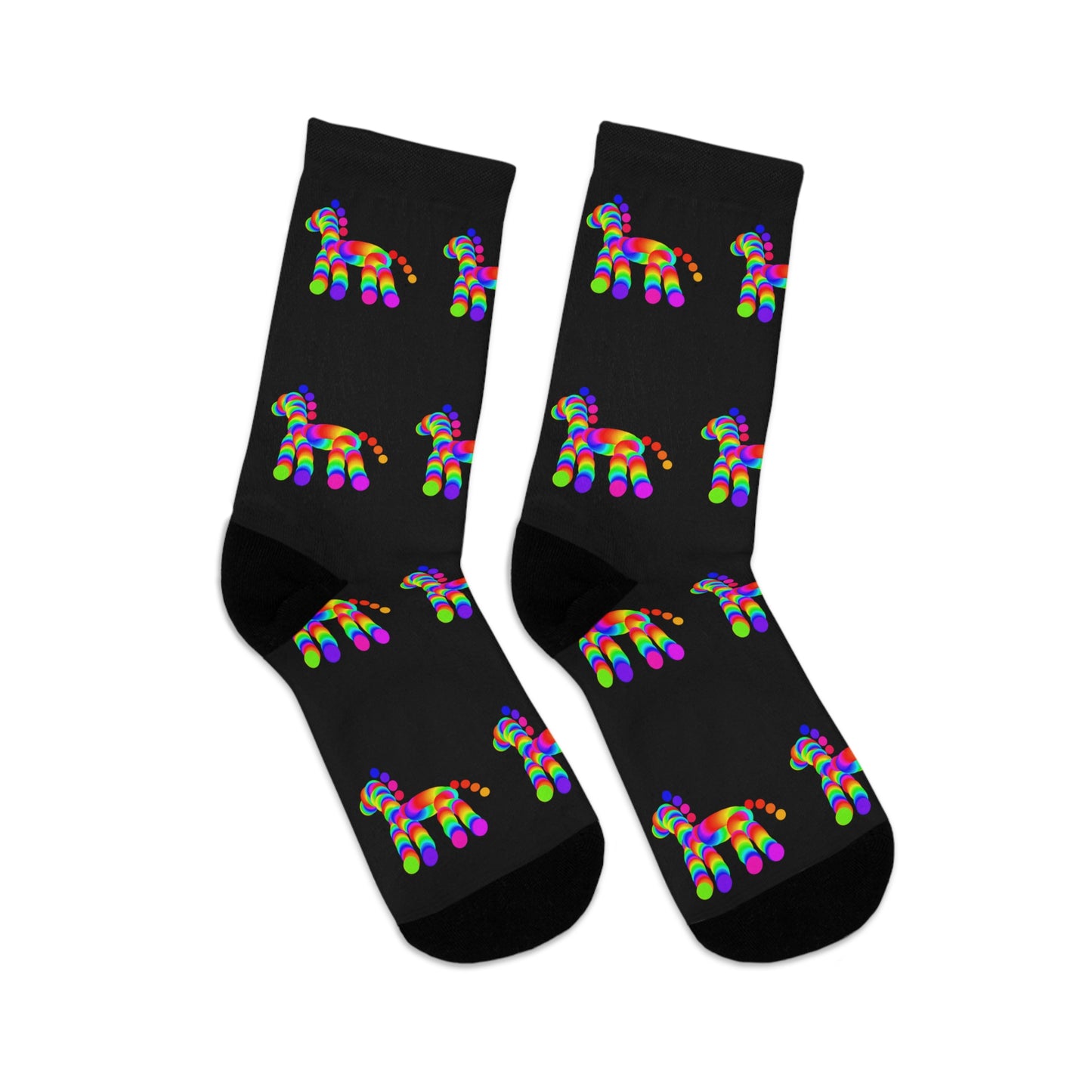 Martian Animal / Black / Recycled Poly Socks