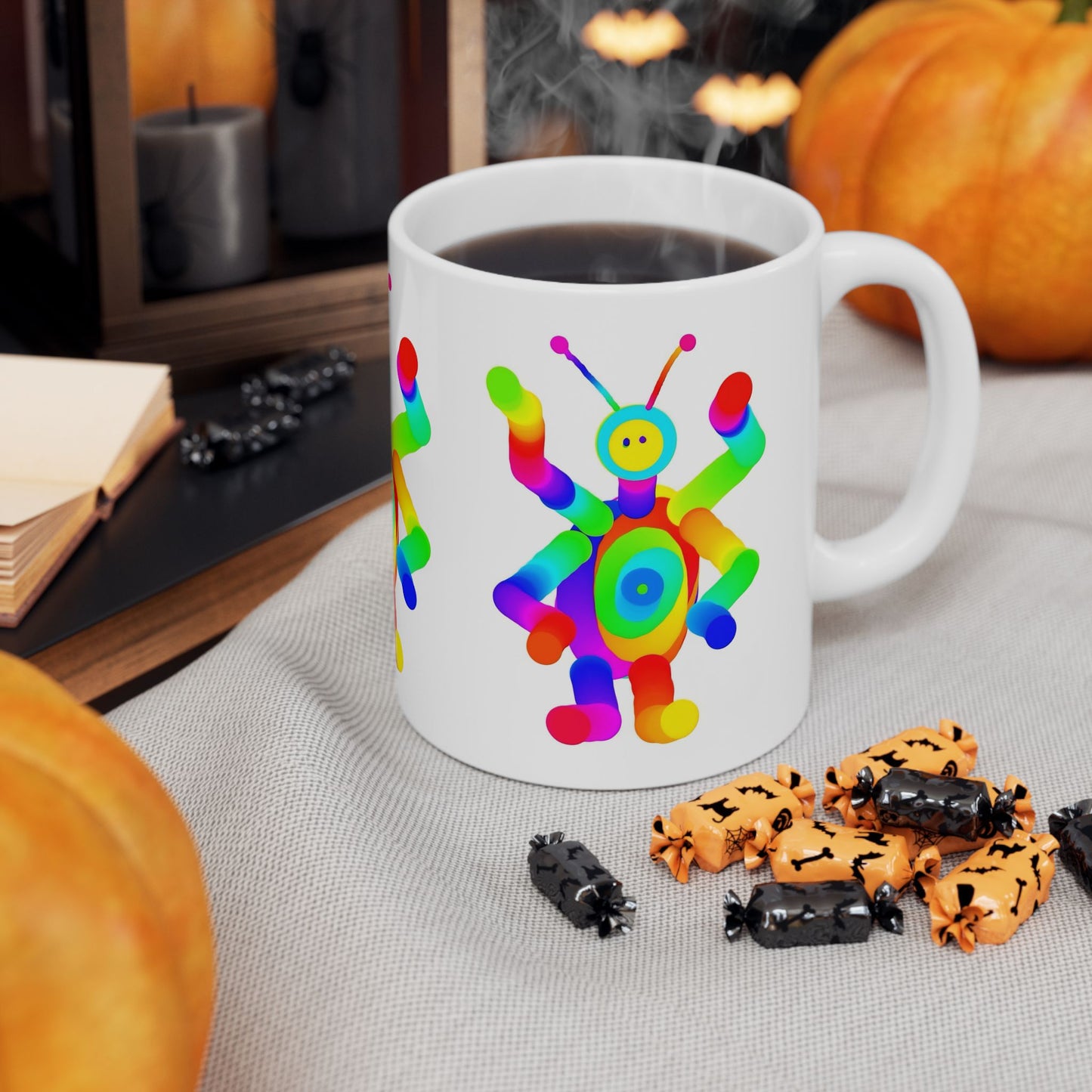 Four Armed Martian Ceramic Mug, (11oz, 15oz)