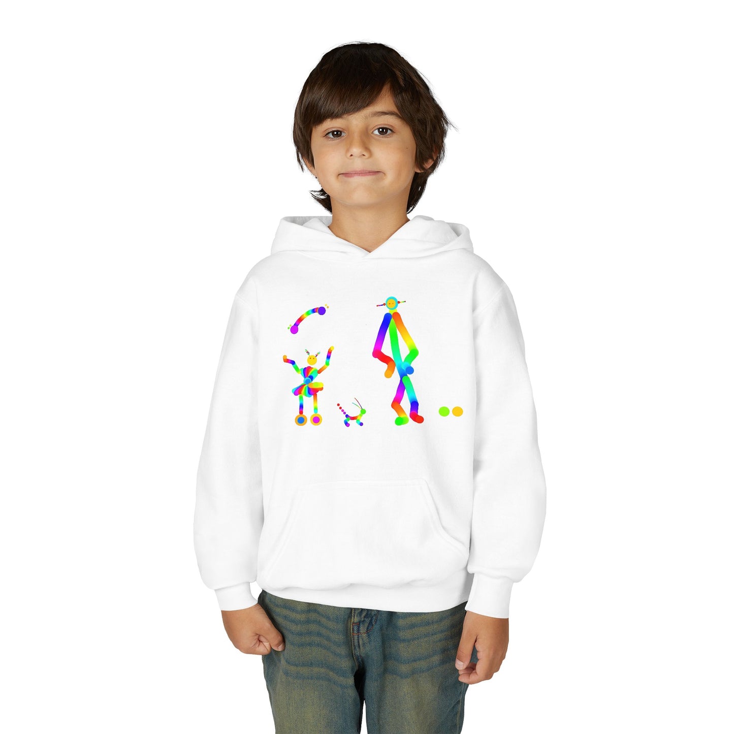 Adult and Child Martians with Friend / Children / Heavy Blend Hooded Sweatshirt