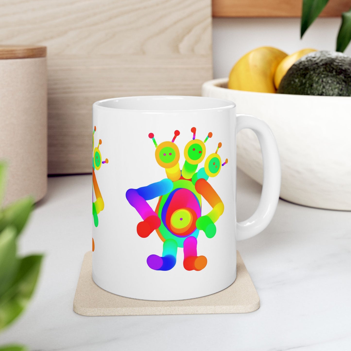 Three Headed Martian Ceramic Mug, (11oz, 15oz)