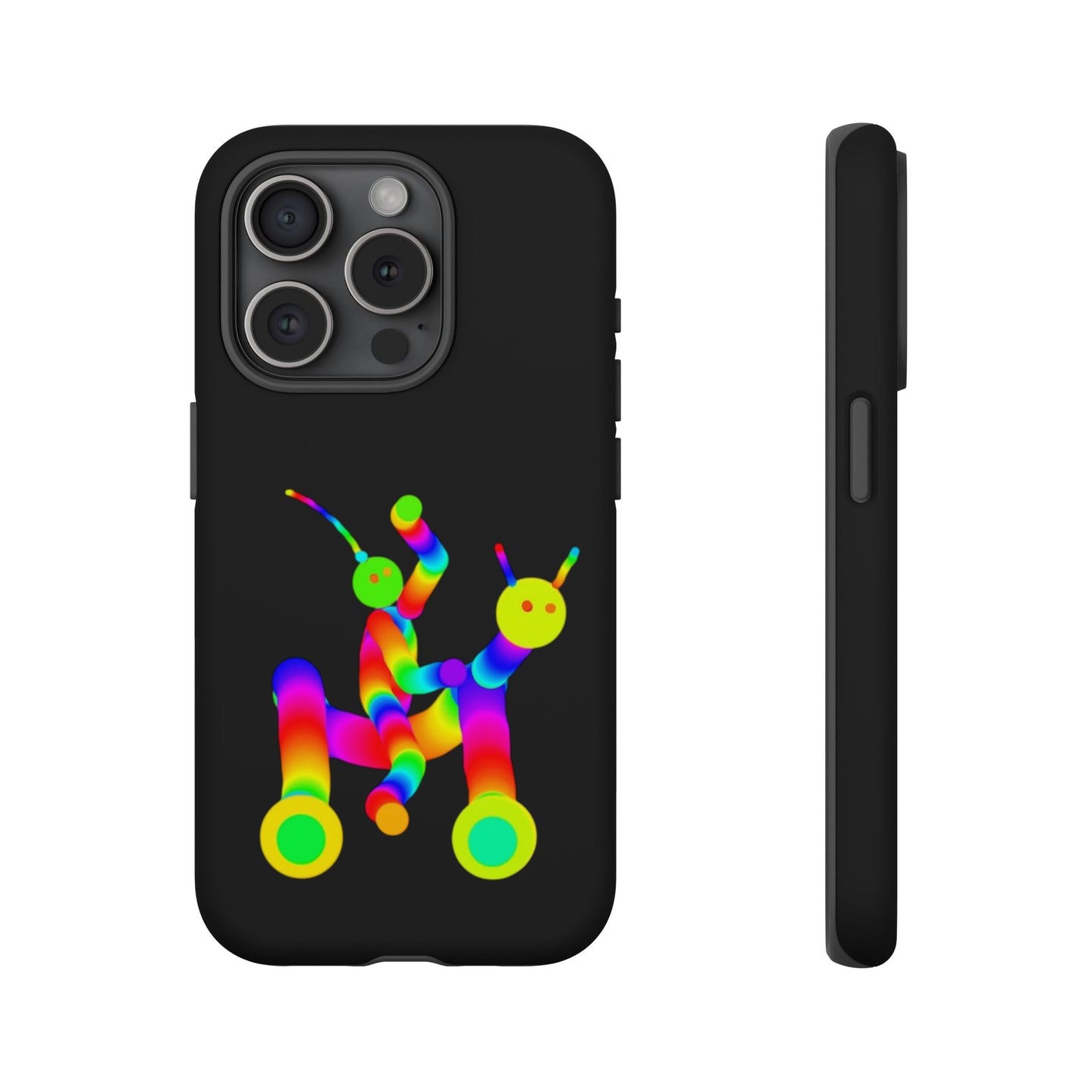 Marty Martians Riding Robot in Black  / Phone Cases