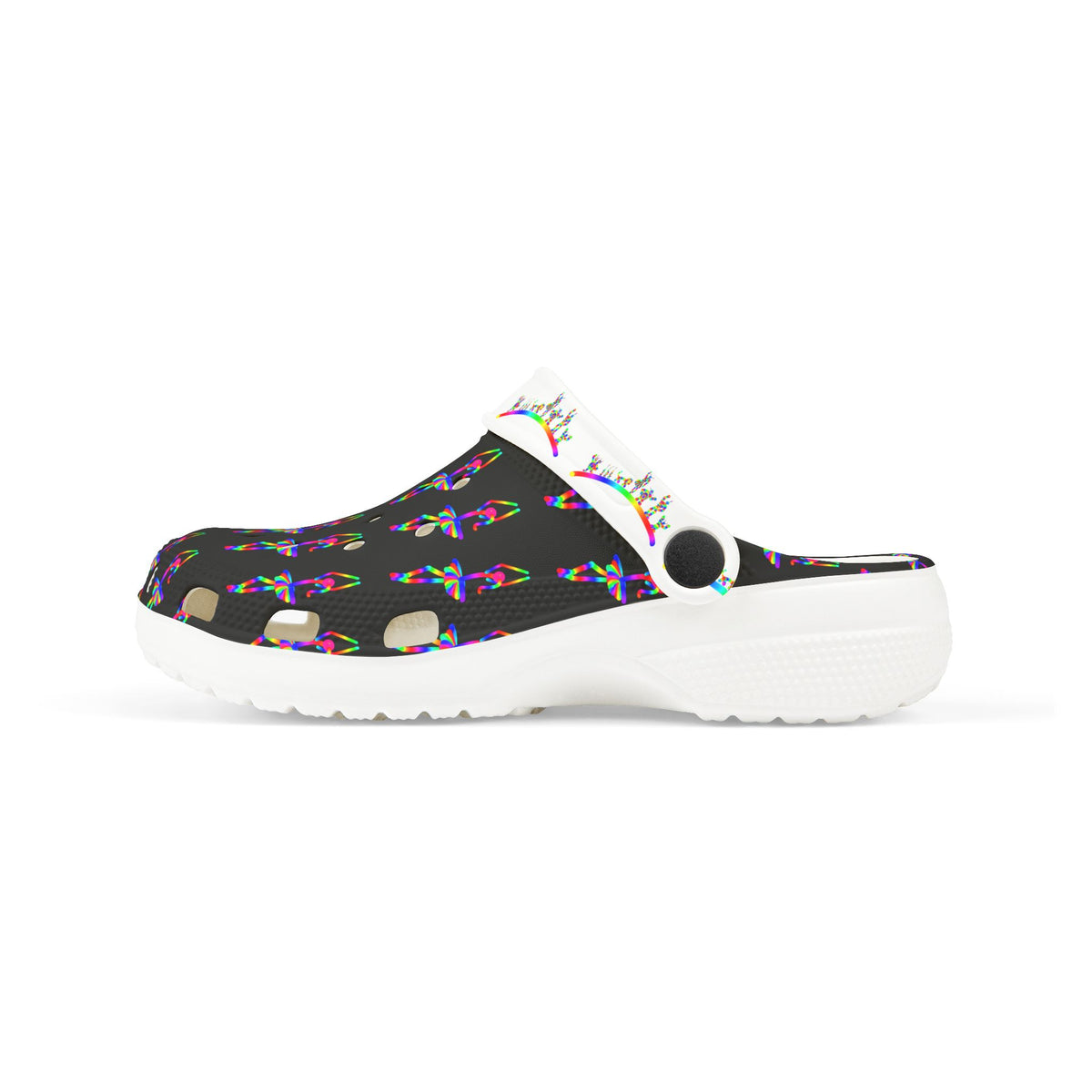 Marty Martians Ballerina in Black / Kid's EVA Foam Clogs (AOP)