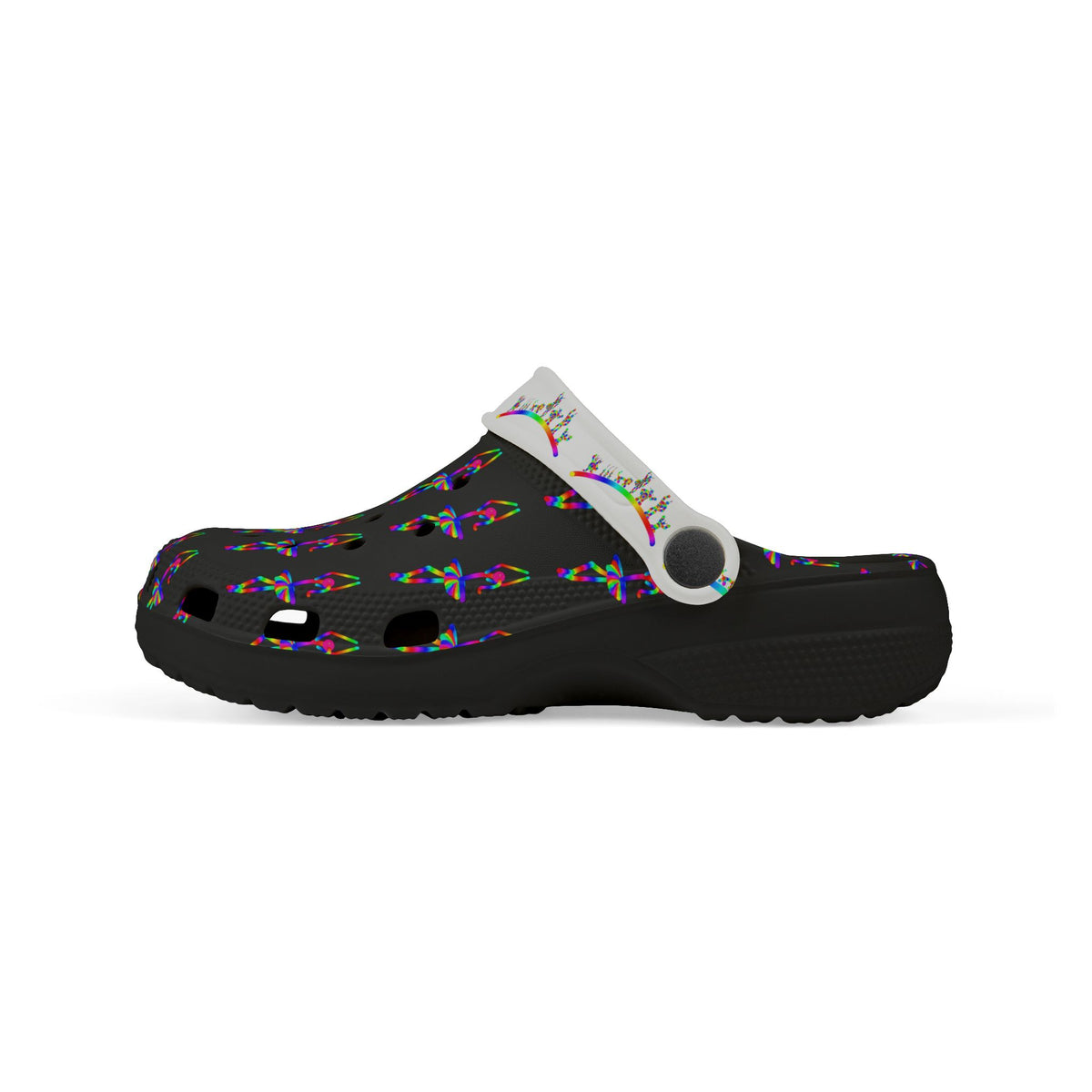 Marty Martians Ballerina in Black / Kid's EVA Foam Clogs (AOP)
