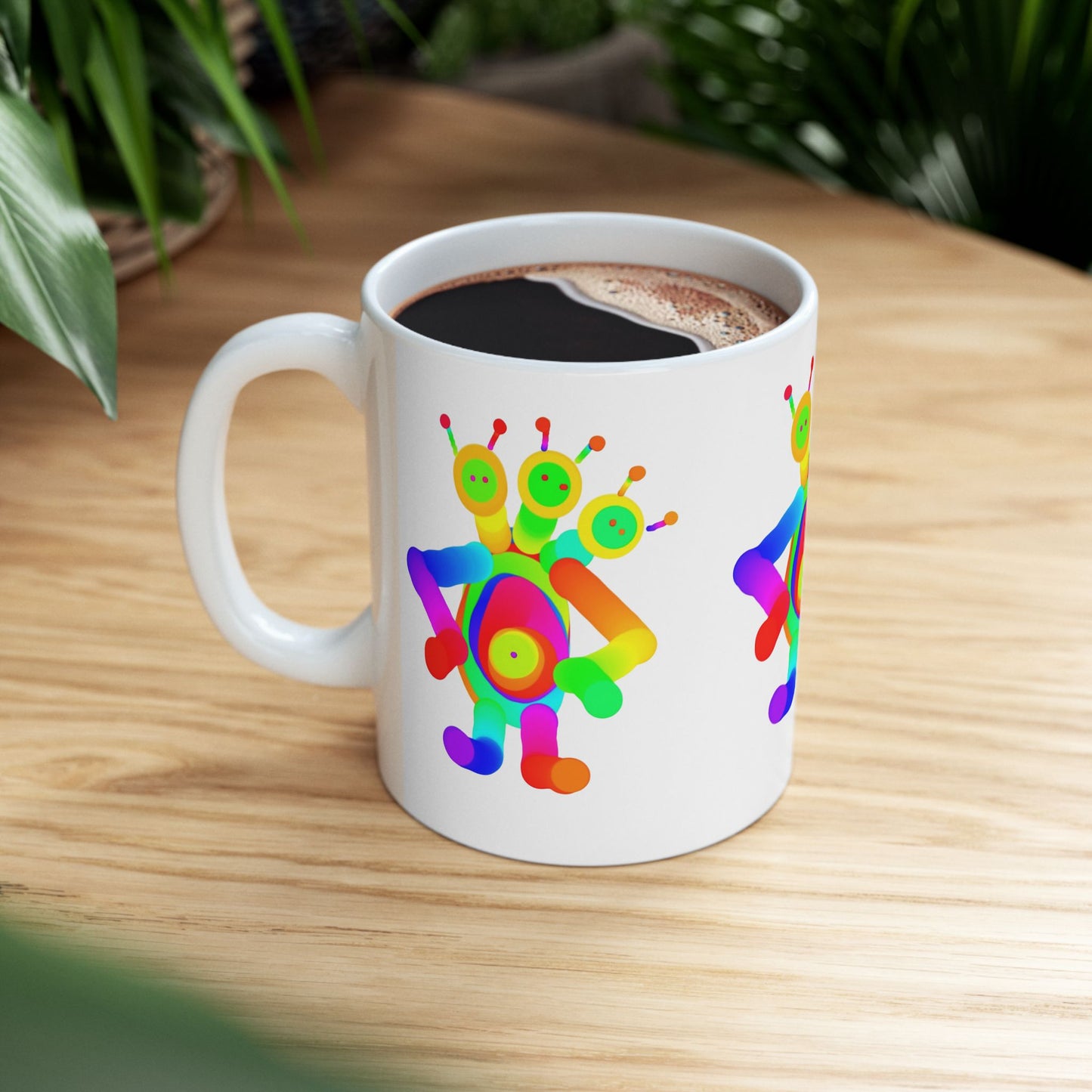 Three Headed Martian Ceramic Mug, (11oz, 15oz)