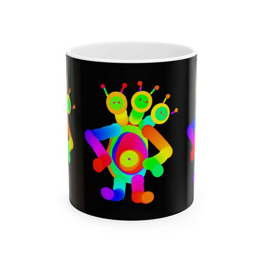 Three Headed Martian Ceramic Mug, (11oz, 15oz)