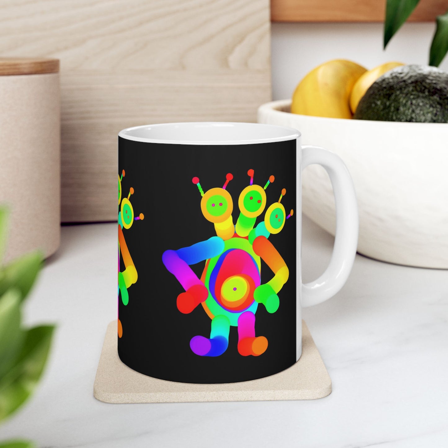 Three Headed Martian Ceramic Mug, (11oz, 15oz)