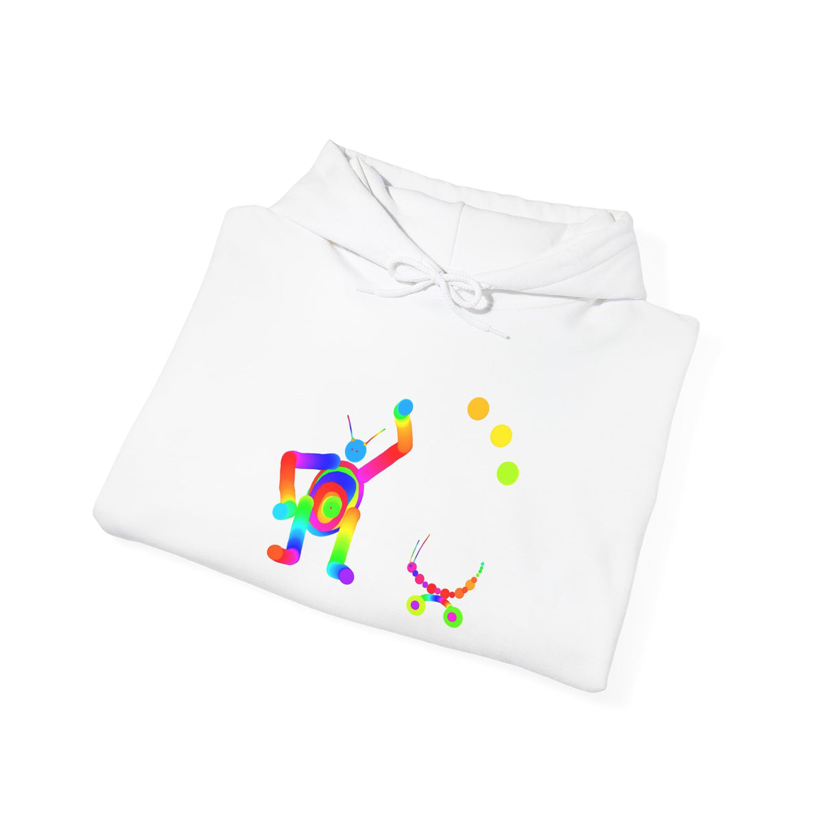 Marty Martians Waving with Little Friend / Unisex Heavy Blend™ Hooded Sweatshirt
