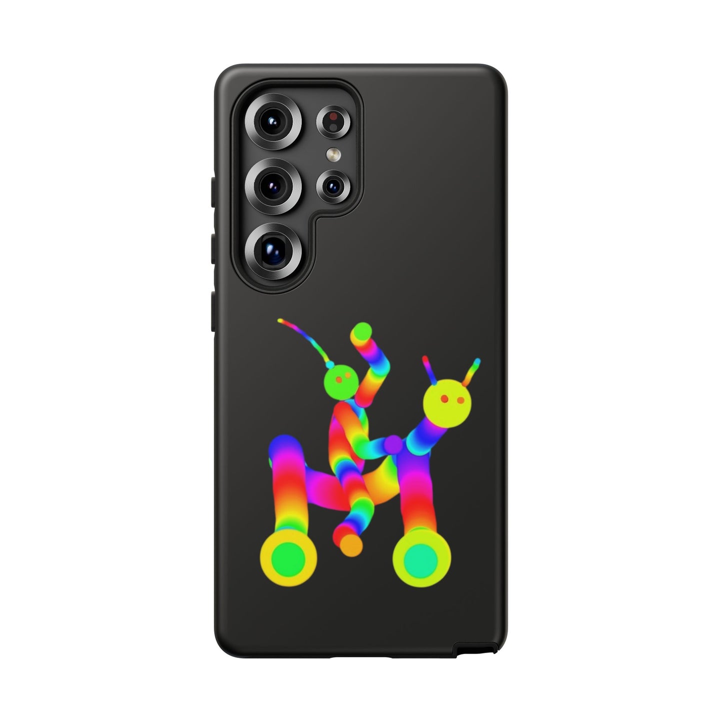 Marty Martians Riding Robot in Black  / Phone Cases