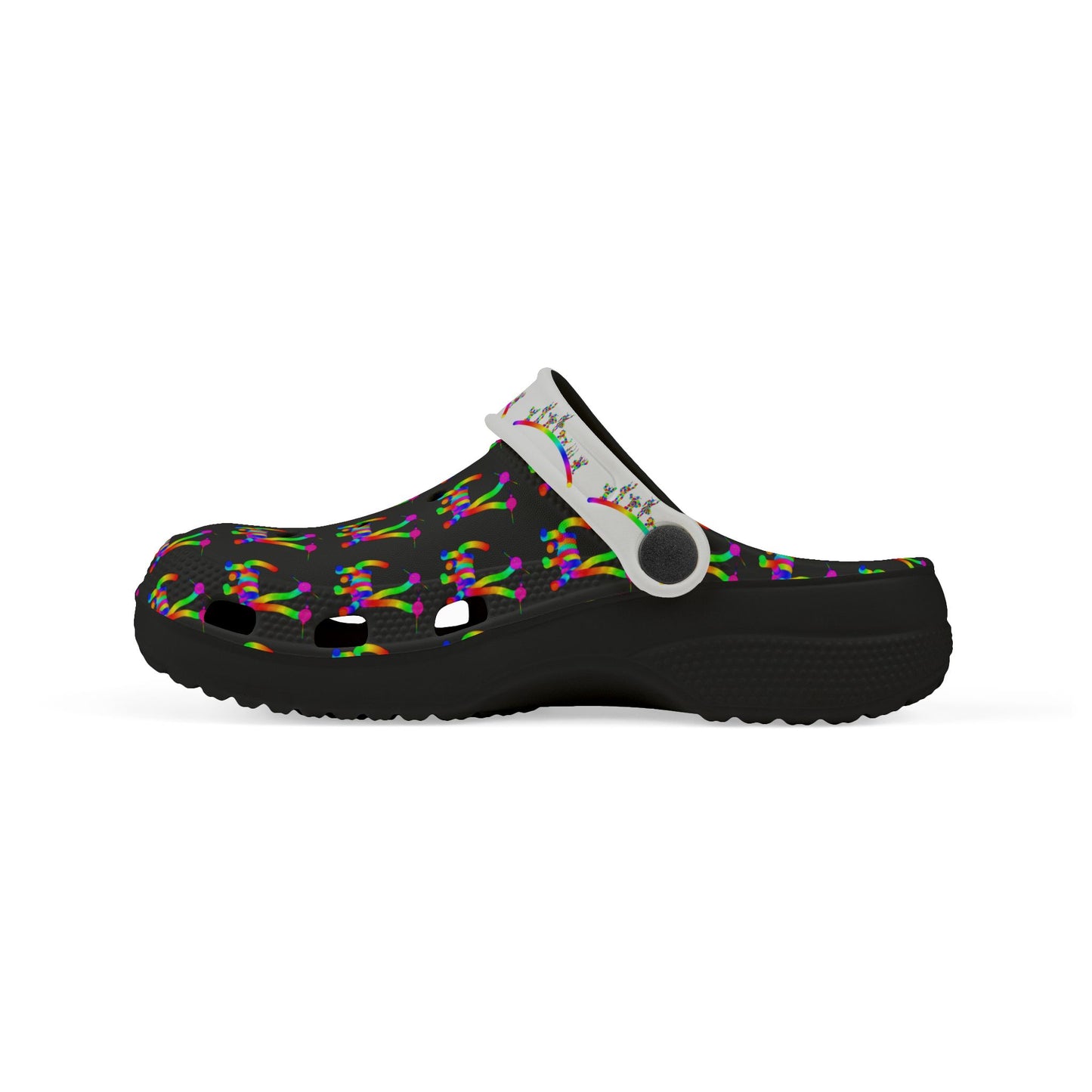 Marty Martians Friend with Two Heads in Black / Kid's EVA Foam Clogs (AOP)