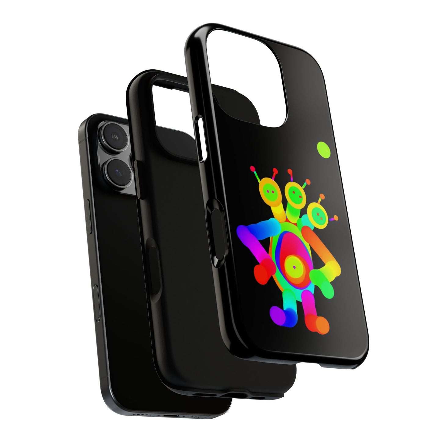 Three Headed Martian with Green Moon / Phone Cases