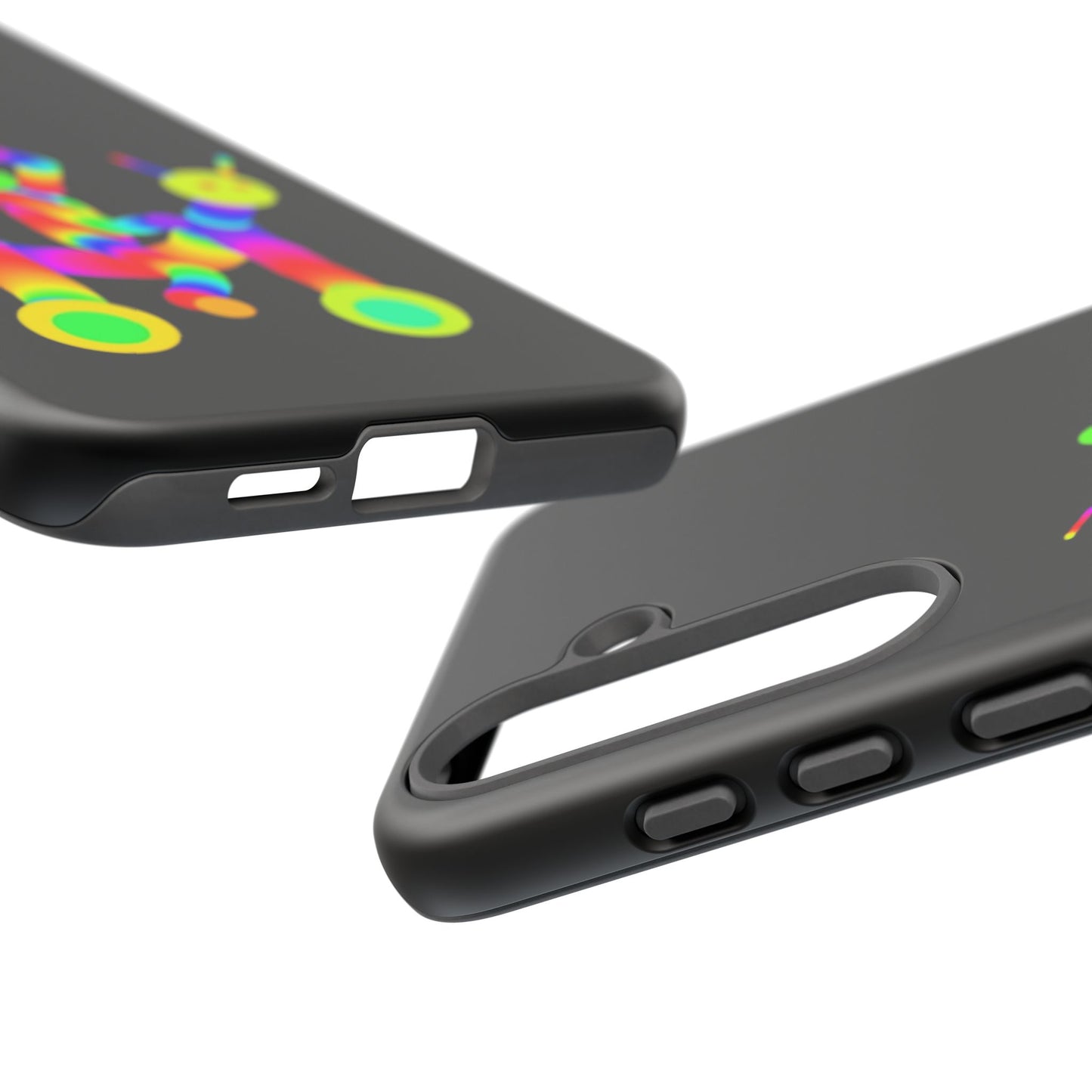 Marty Martians Riding Robot in Black  / Phone Cases