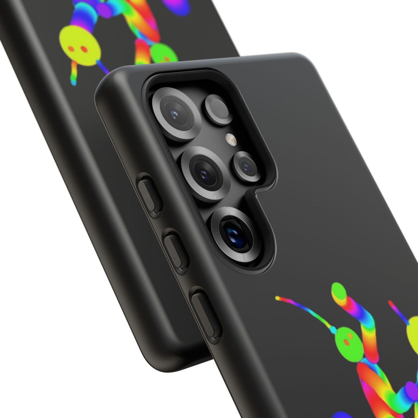 Marty Martians Riding Robot in Black  / Phone Cases