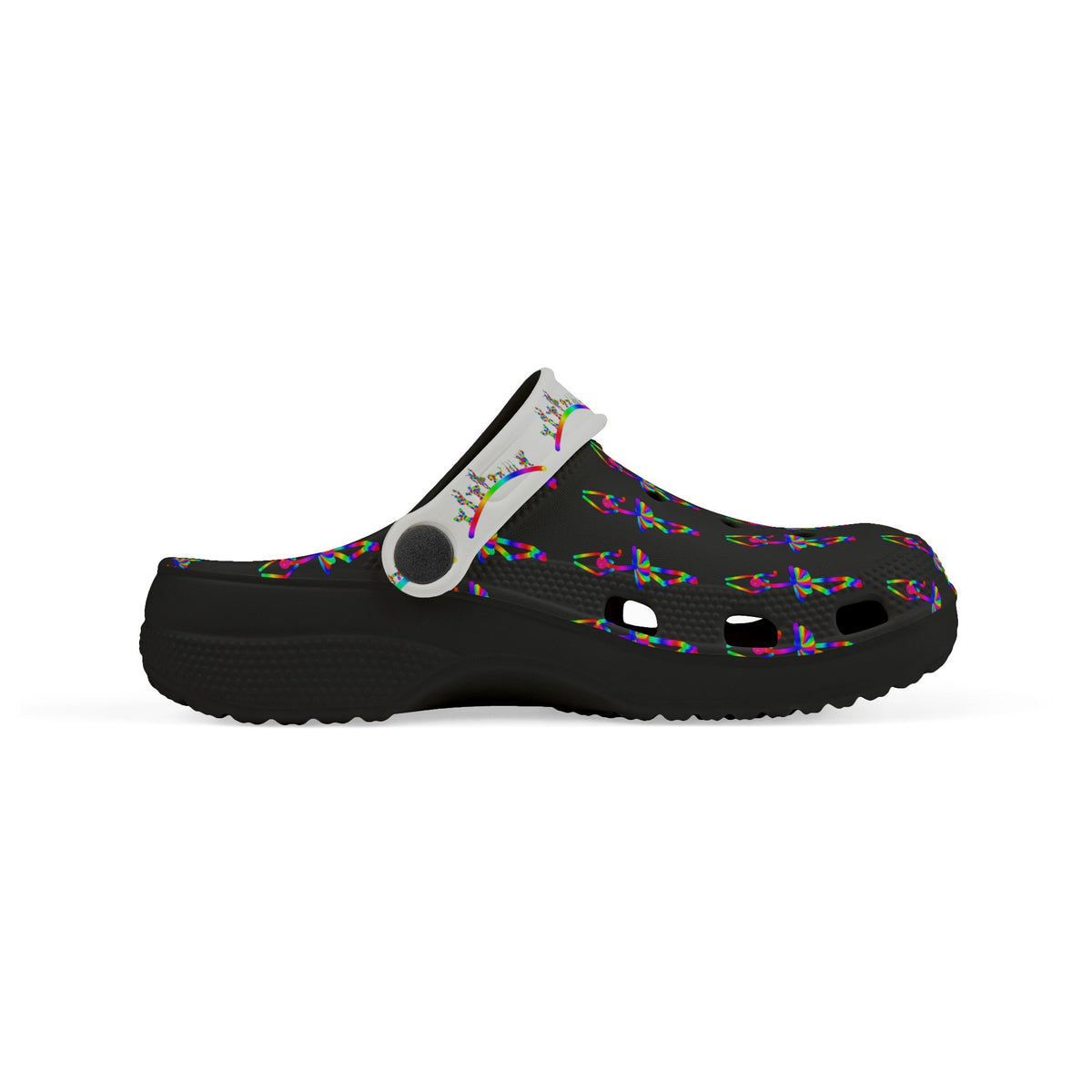 Marty Martians Ballerina in Black / Kid's EVA Foam Clogs (AOP)