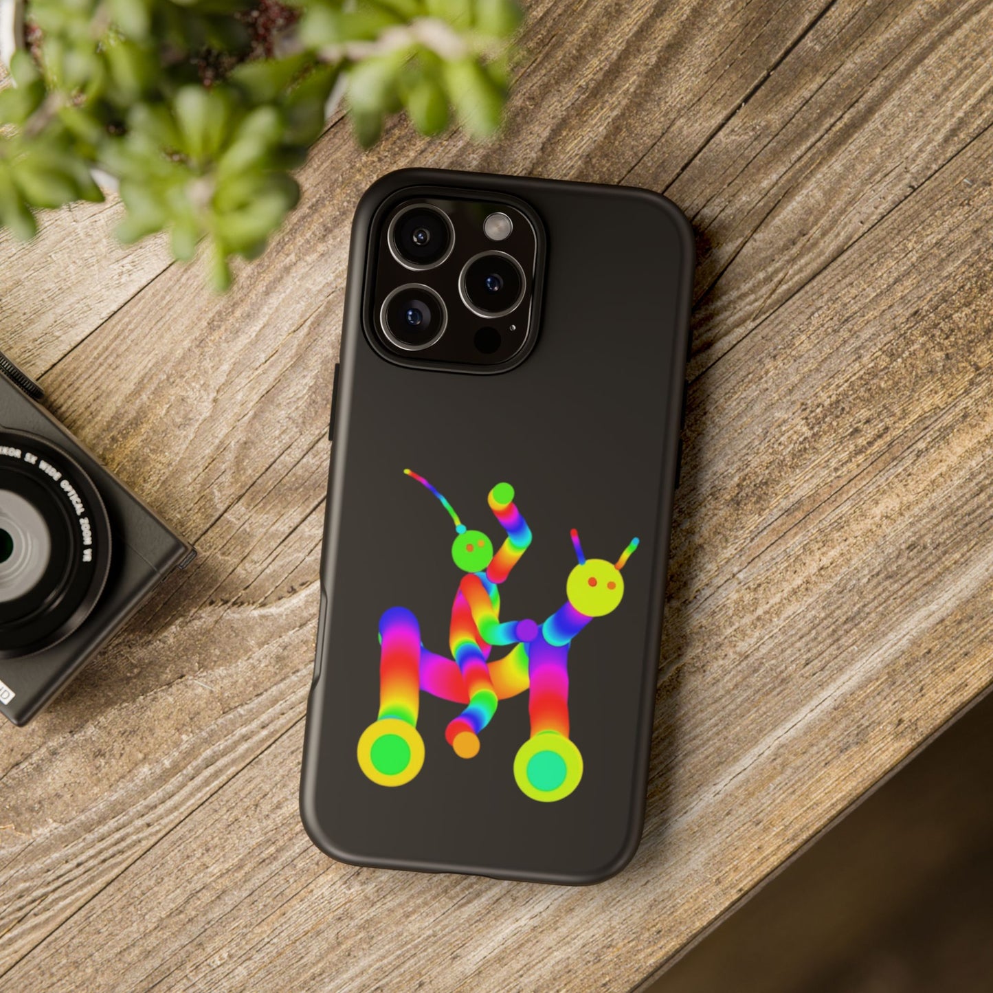 Marty Martians Riding Robot in Black  / Phone Cases