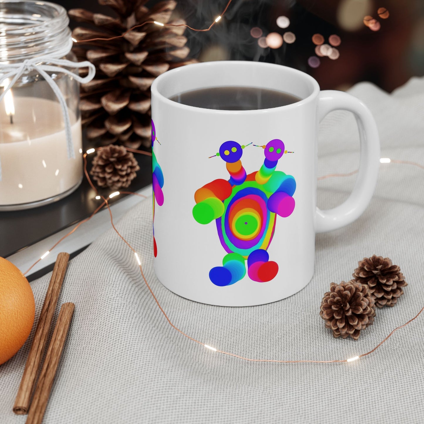 Two Headed Martian Ceramic Mug, (11oz, 15oz)