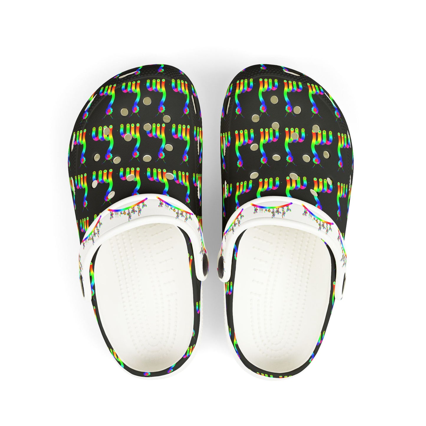Marty Martians Critter in Black / Kid's EVA Foam Clogs (AOP)