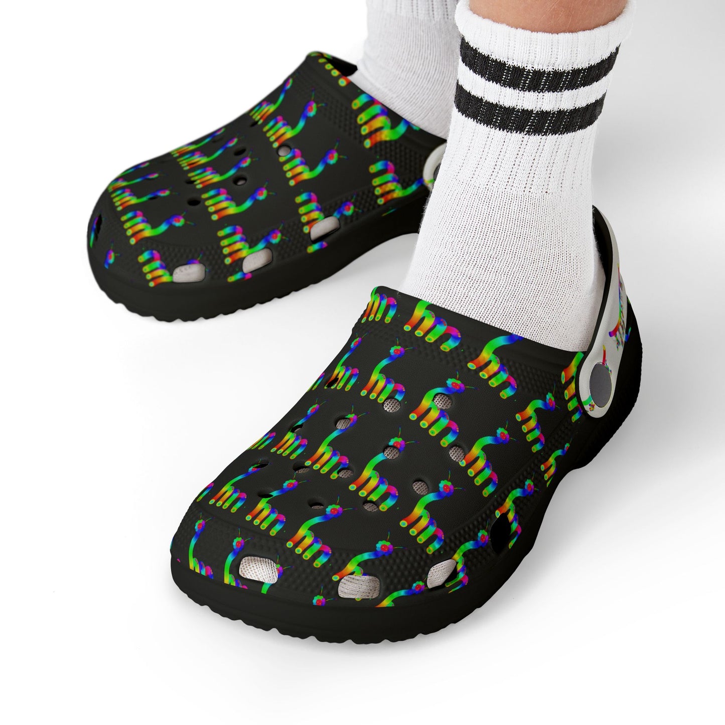 Marty Martians Critter in Black / Kid's EVA Foam Clogs (AOP)