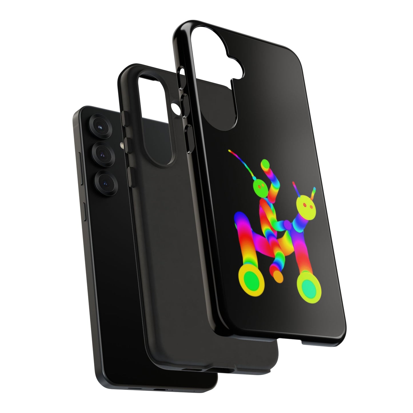 Marty Martians Riding Robot in Black  / Phone Cases