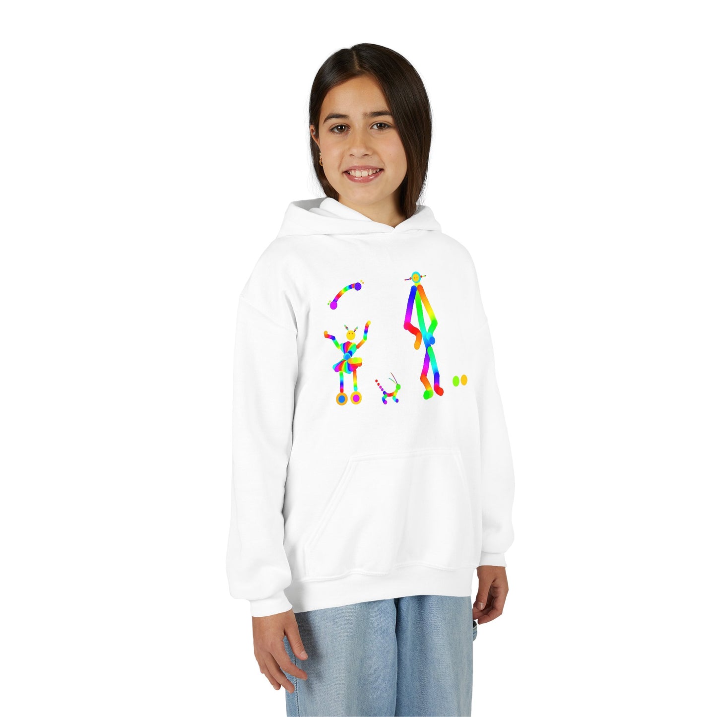 Adult and Child Martians with Friend / Children / Heavy Blend Hooded Sweatshirt