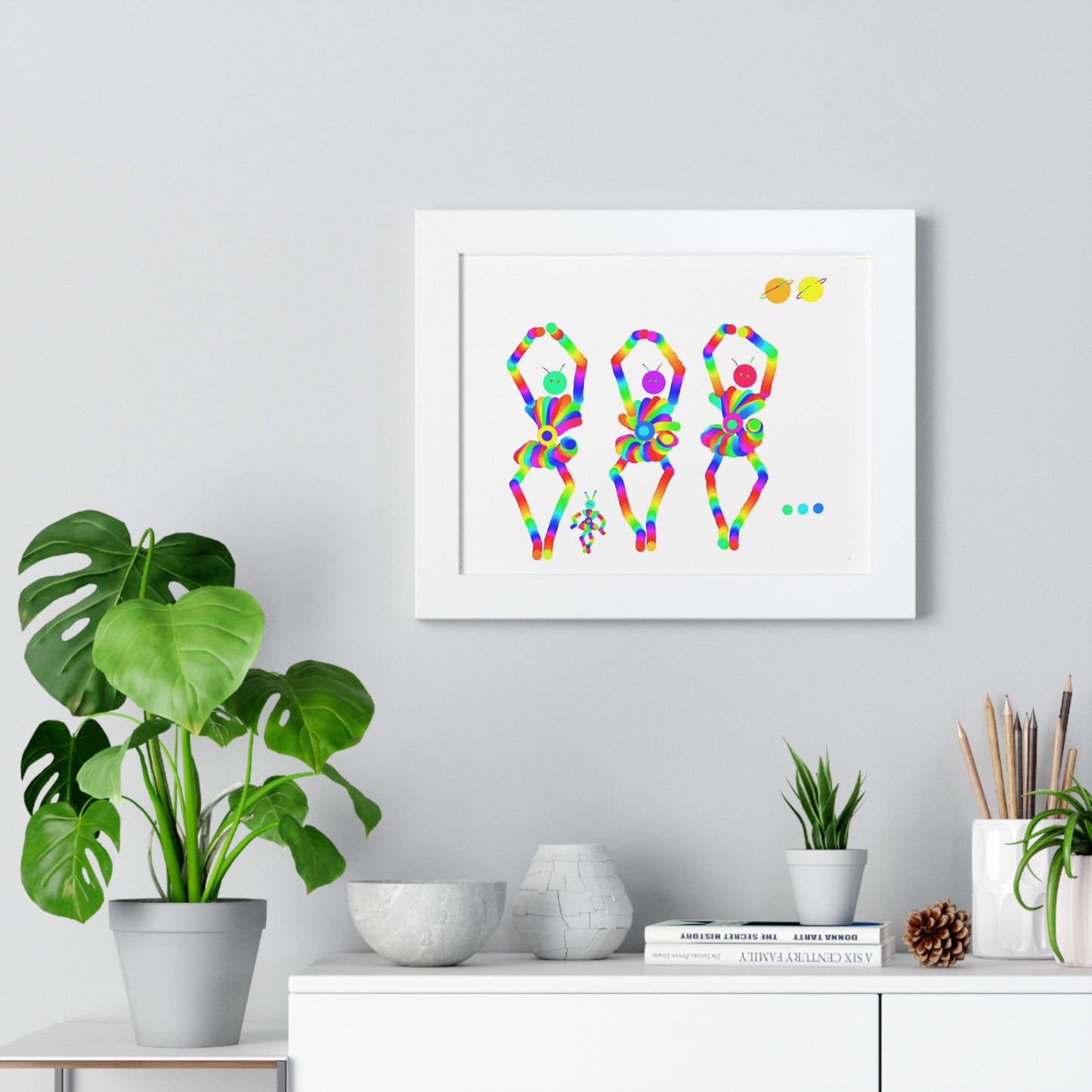 3 Martian Ballerinas / Framed Horizontal Poster
