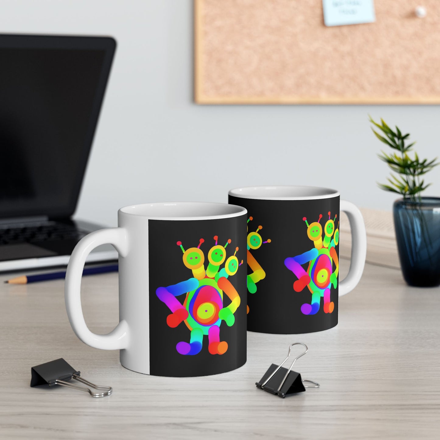 Three Headed Martian Ceramic Mug, (11oz, 15oz)