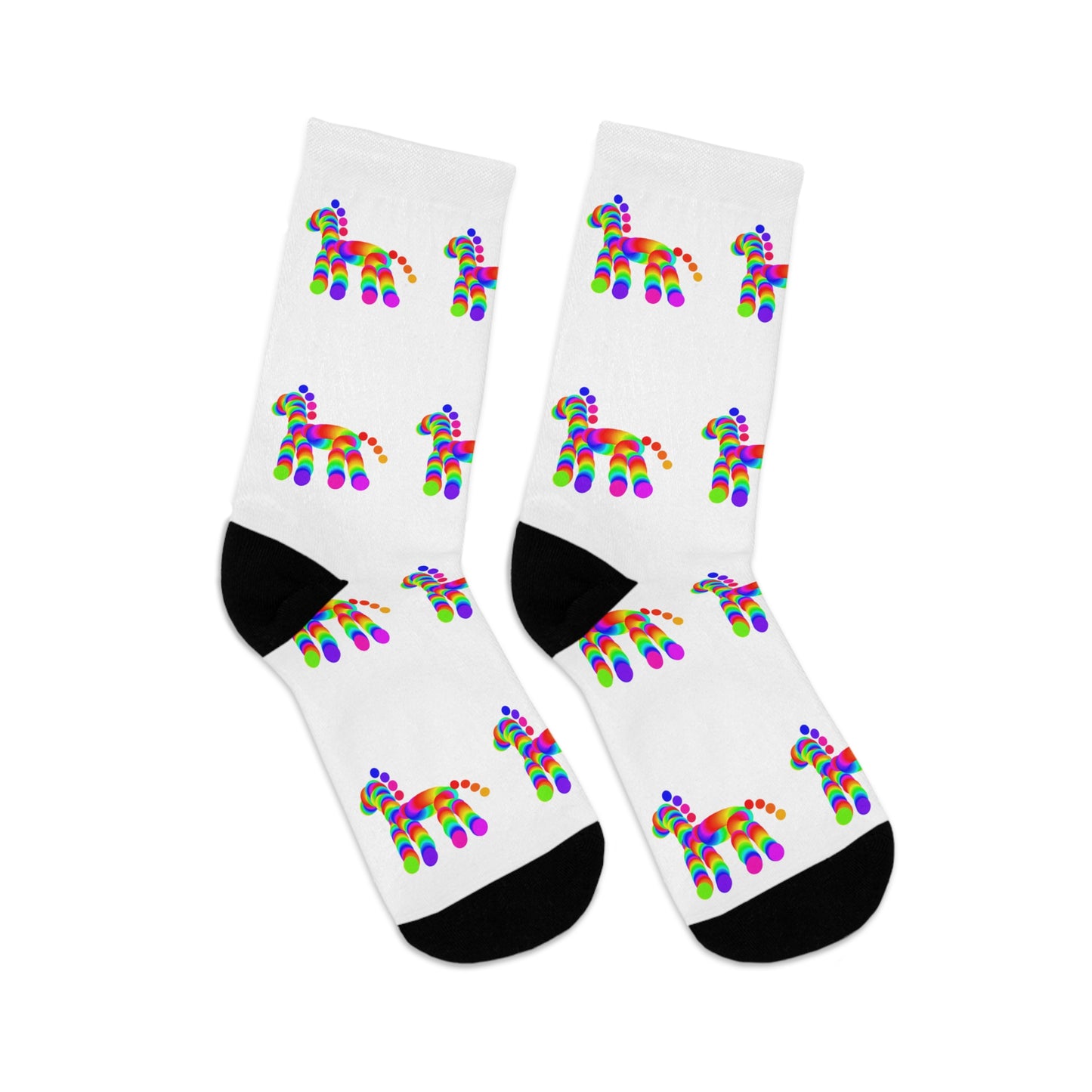Martian Animal / White / Recycled Poly Socks