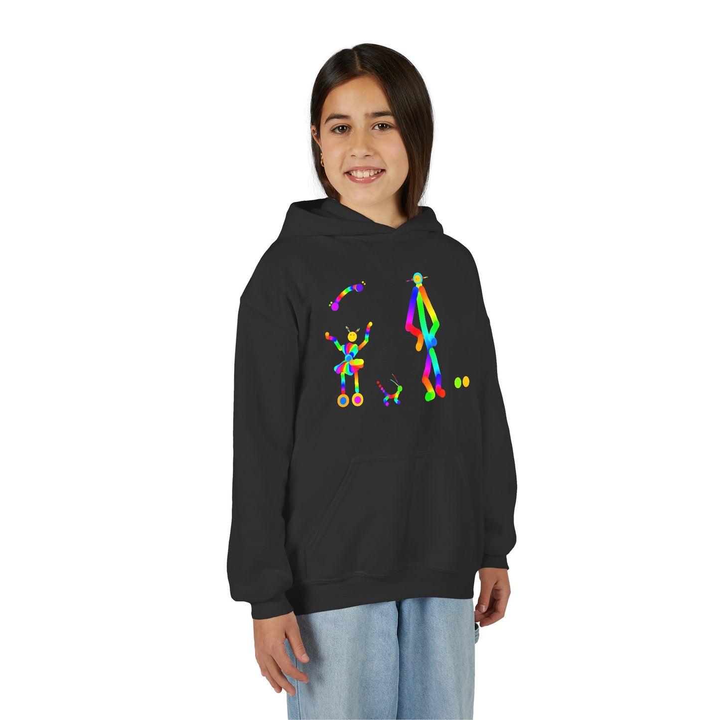 Adult and Child Martians with Friend / Children / Heavy Blend Hooded Sweatshirt