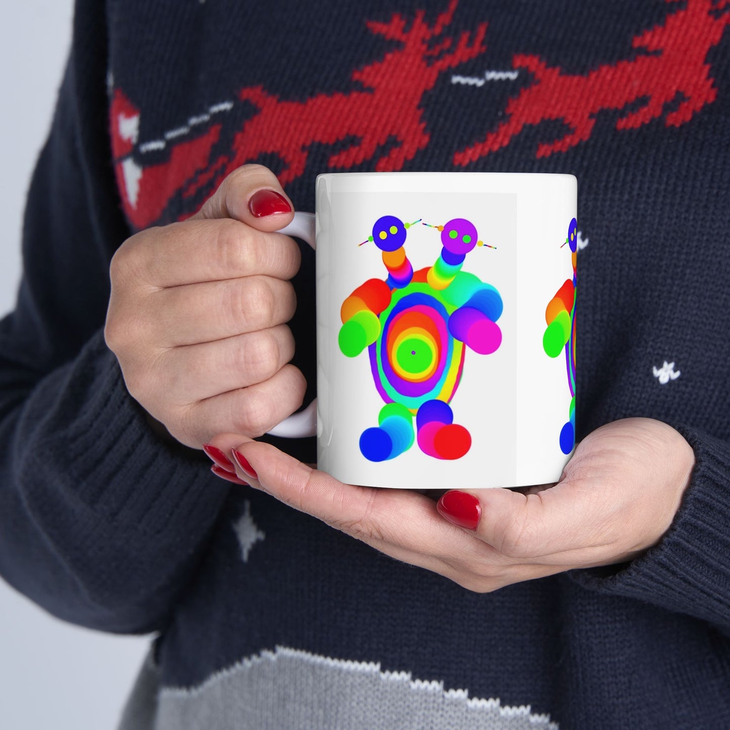 Two Headed Martian Ceramic Mug, (11oz, 15oz)
